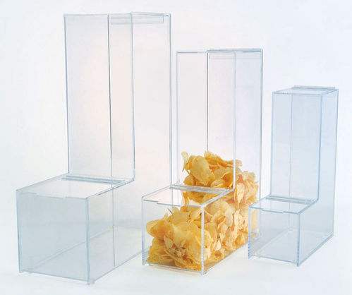 Gravity Feed Bulk Dispensers with Hinged Lids | 3 Sizes