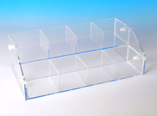 Acrylic Bin System with 2 Bins | Bins for Beads, Rocks, Minerals | Choose Trays from Choices Below