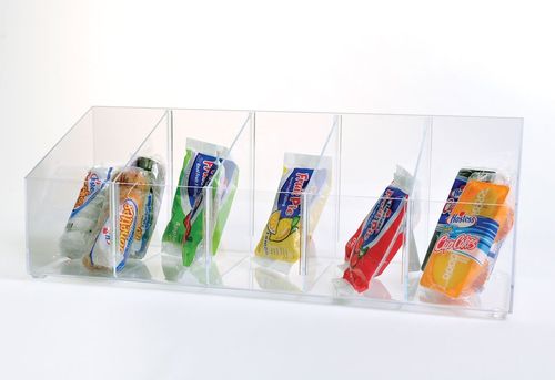 Adjustable Divided Bin Display | Bin Display with Removable Dividers