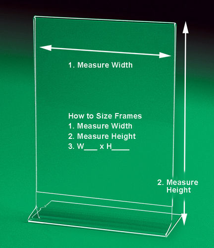 Side Loading Sign Holders and Frames | LARGE Sizes up to 8" x 10" to 8-1/2" x 14"