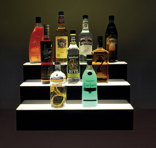 Lighted Bottle Stairs for Bars - 24" Wide