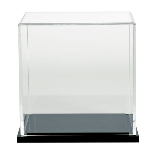 Box Case with Black Acrylic Base | 18" 5-sided Clear Cube