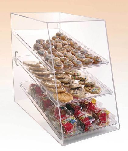 Pastry Cabinet with 3 Trays and Angled Front