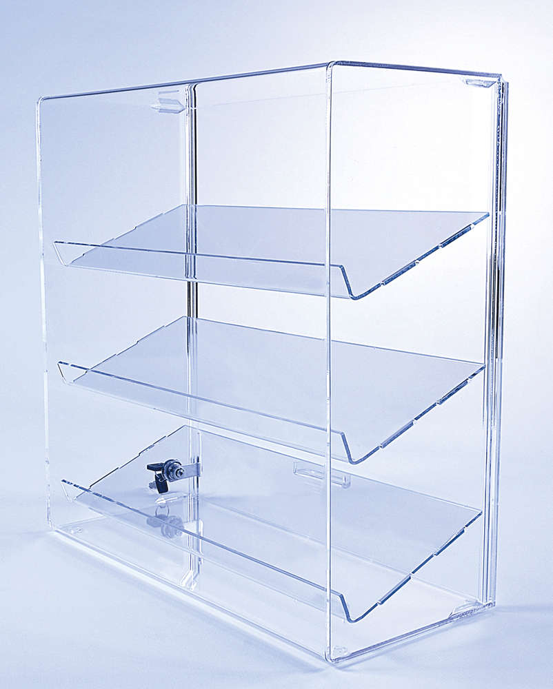 Acrylic Corner Safety Shelf & Fixings for Home or Retail Display Shelves 
