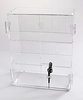 Locking Display Case with Hinged Front Doors & 2 Inside Shelves