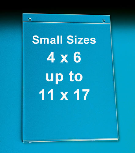 Wall Mounting Frames - Hanging Sign Holders in Sizes 4x6 to 11x17