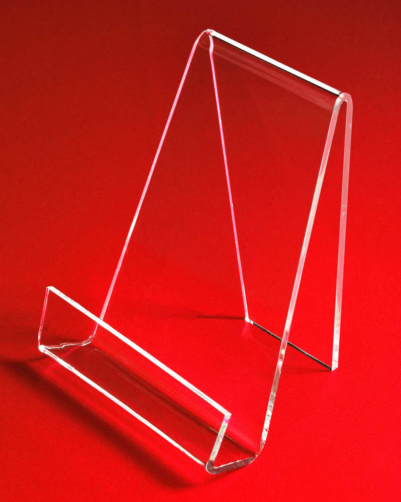 Details about   6 Packs Acrylic Book Display Stands Brochure Picture Easel Stand Artwork Holder 