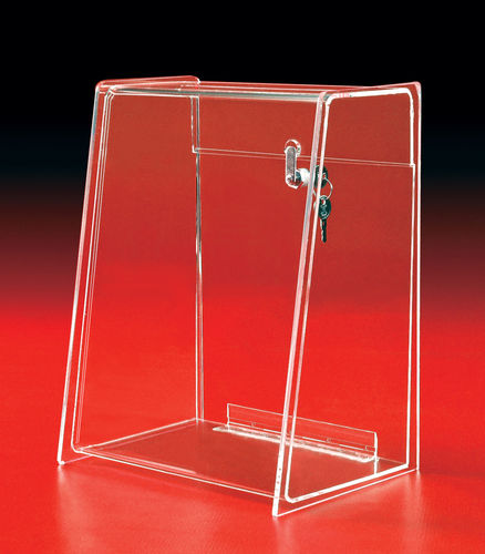 Tall Ballot Box Clear | Optional Sign | Clear or White