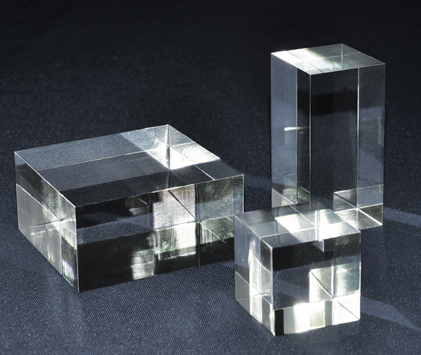 4 Thick Blocks | Solid Acrylic Blocks | Polished Bases