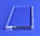 1/2" Thick Rectangular Top Beveled Bases - Clear or Black